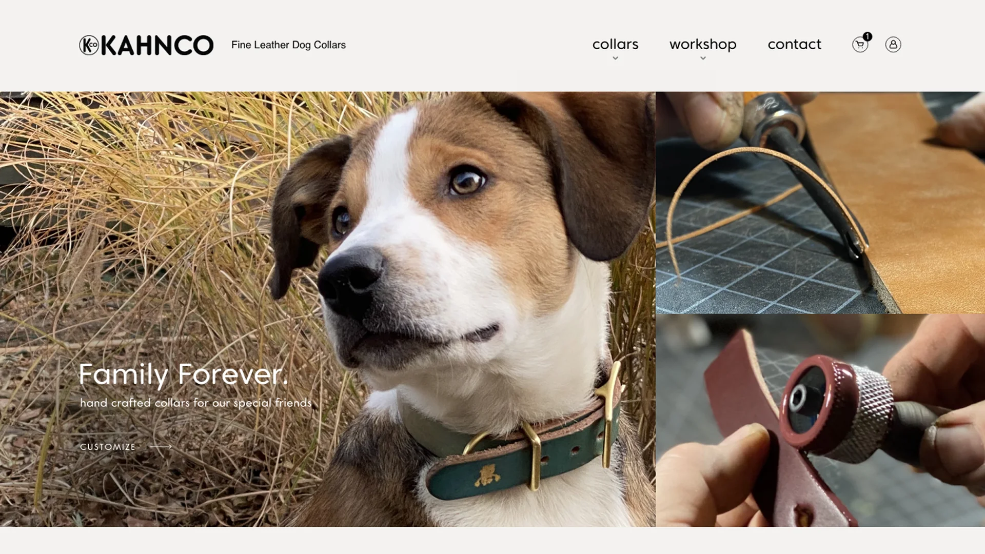 Leather goods website