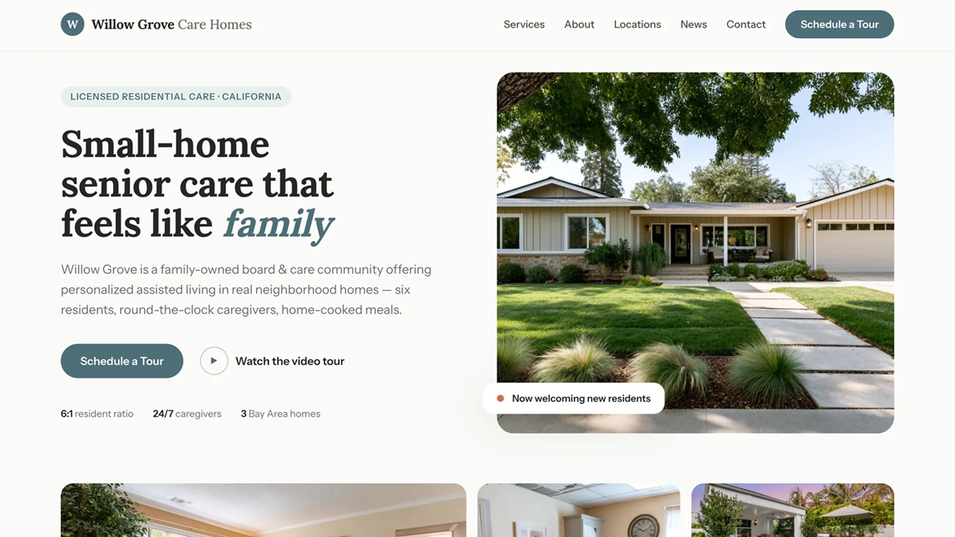 Senior care website